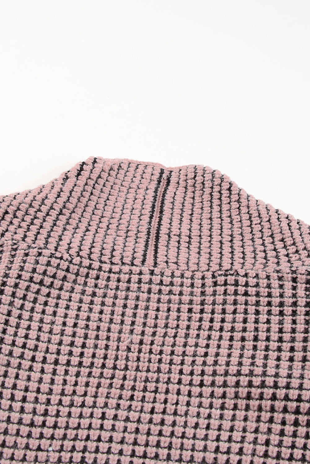Red Chunky Waffle Knit Oversized Collar Cardigan