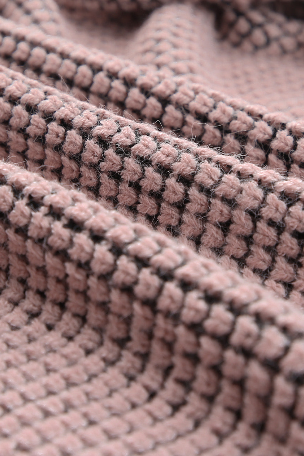 Red Chunky Waffle Knit Oversized Collar Cardigan