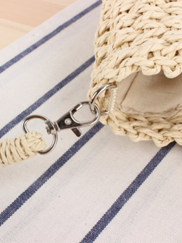 Half Round Straw Woven Bag