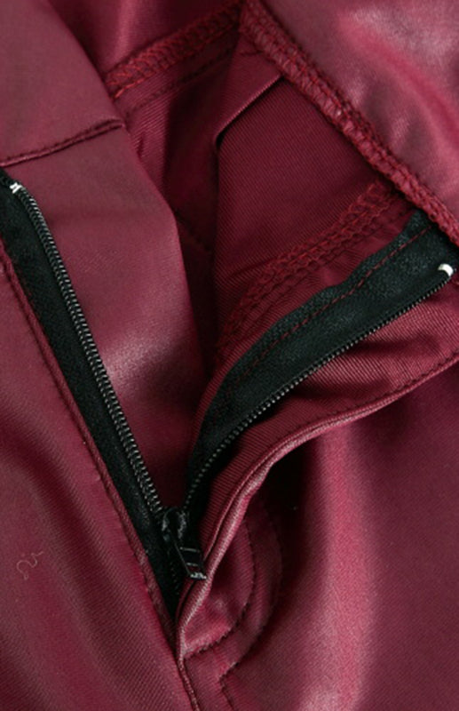 Pu Leather Skinny Trousers