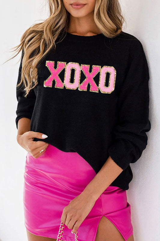 Print Round Neck Casual Sweater