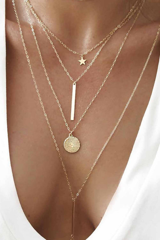 Boho Multi-layered Star Pendant Necklace