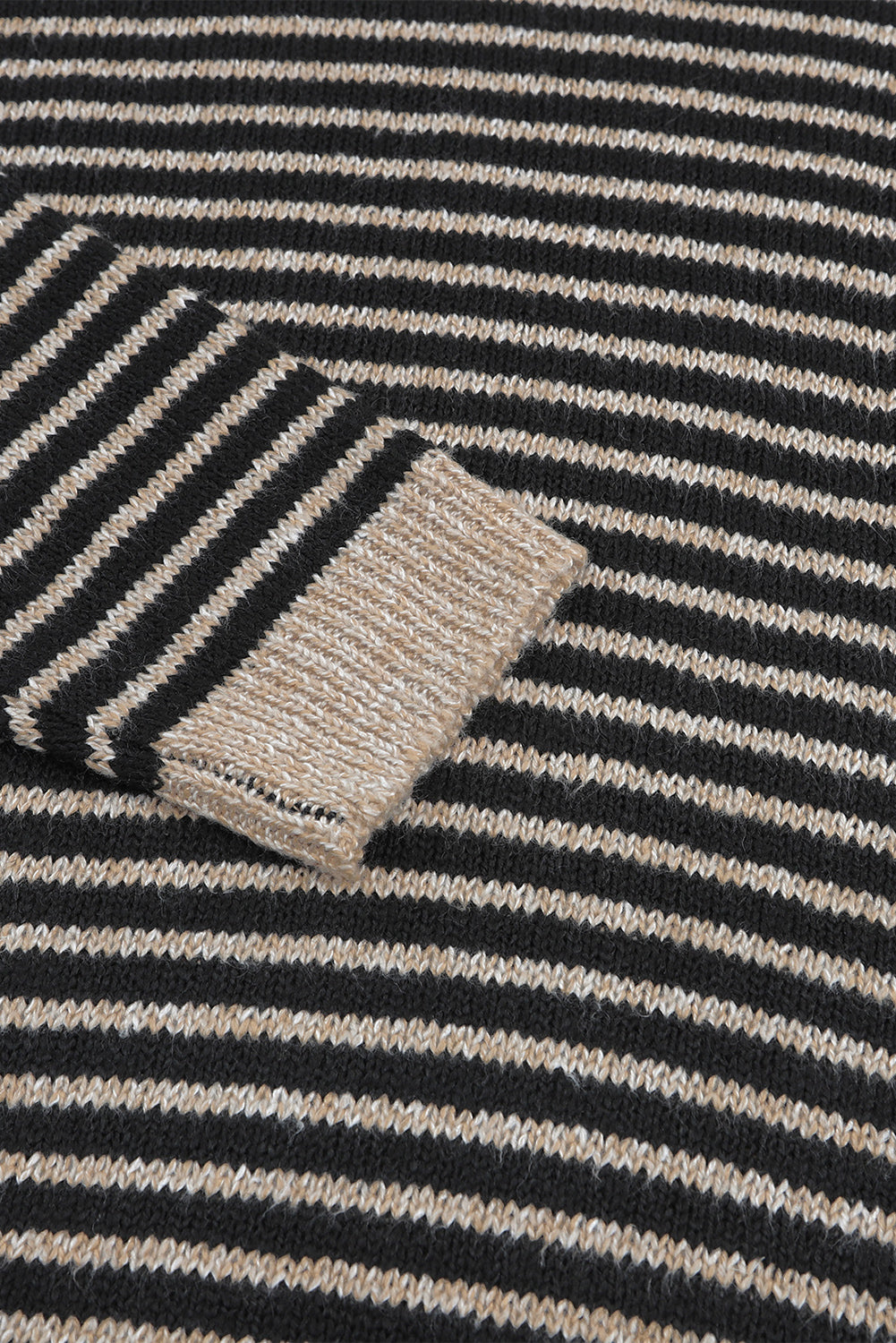 Striped Turtleneck Loose Sweater