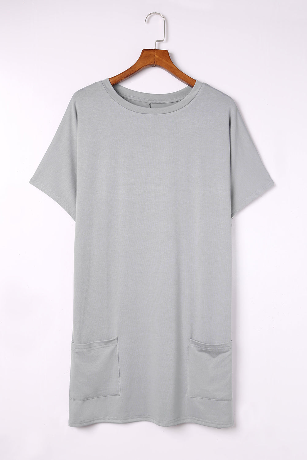 Side Pockets Short Sleeve Tunic Top