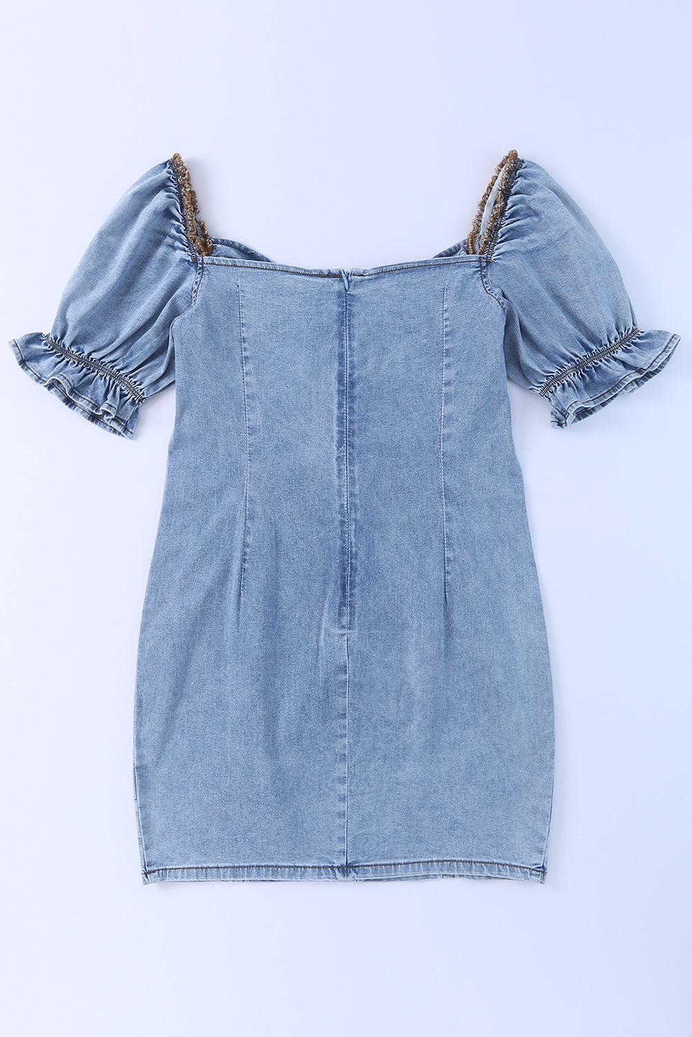 Buttoned Denim Bodycon Mini Dress