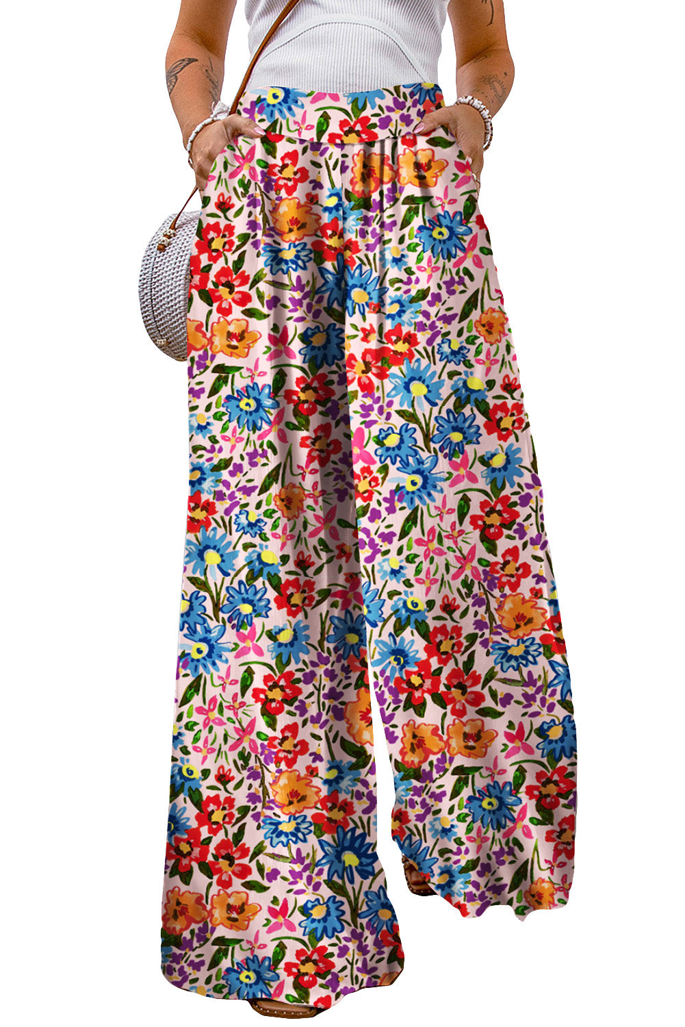 Multicolor Floral Print Tank/ Wide Leg Pants / Lounge Set Options