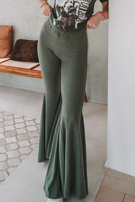 High Waist Fit and Flare Pants