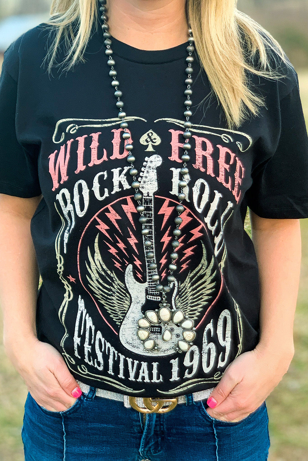 WILD FREE ROCK ROLL FESTIVAL 1969 Graphic Tee