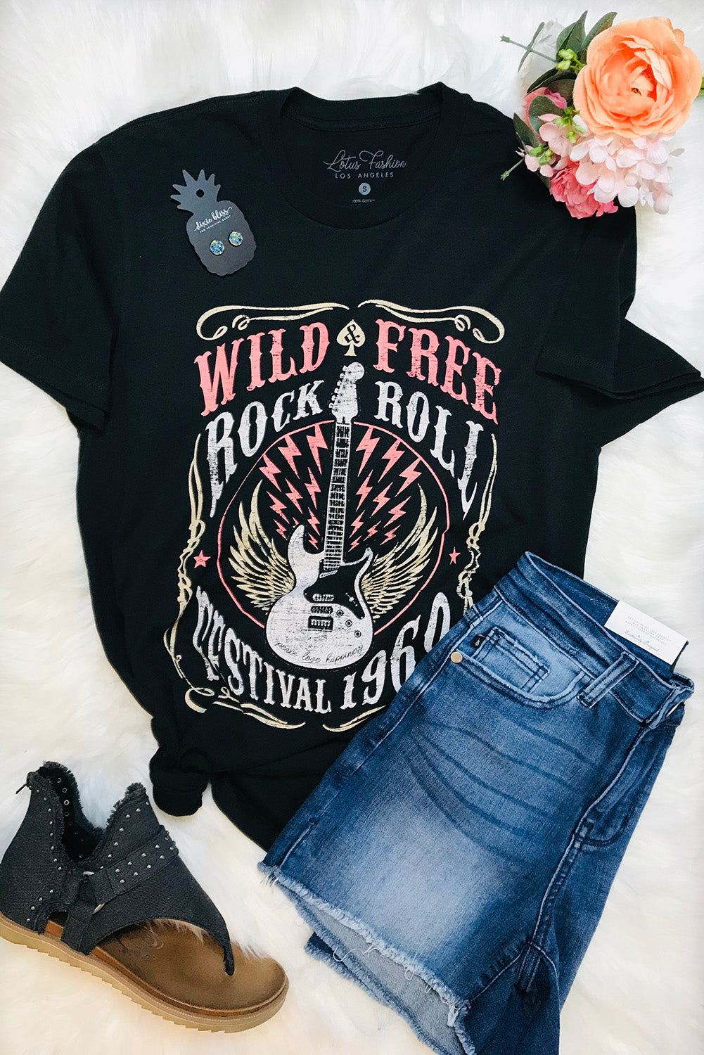 WILD FREE ROCK ROLL FESTIVAL 1969 Graphic Tee