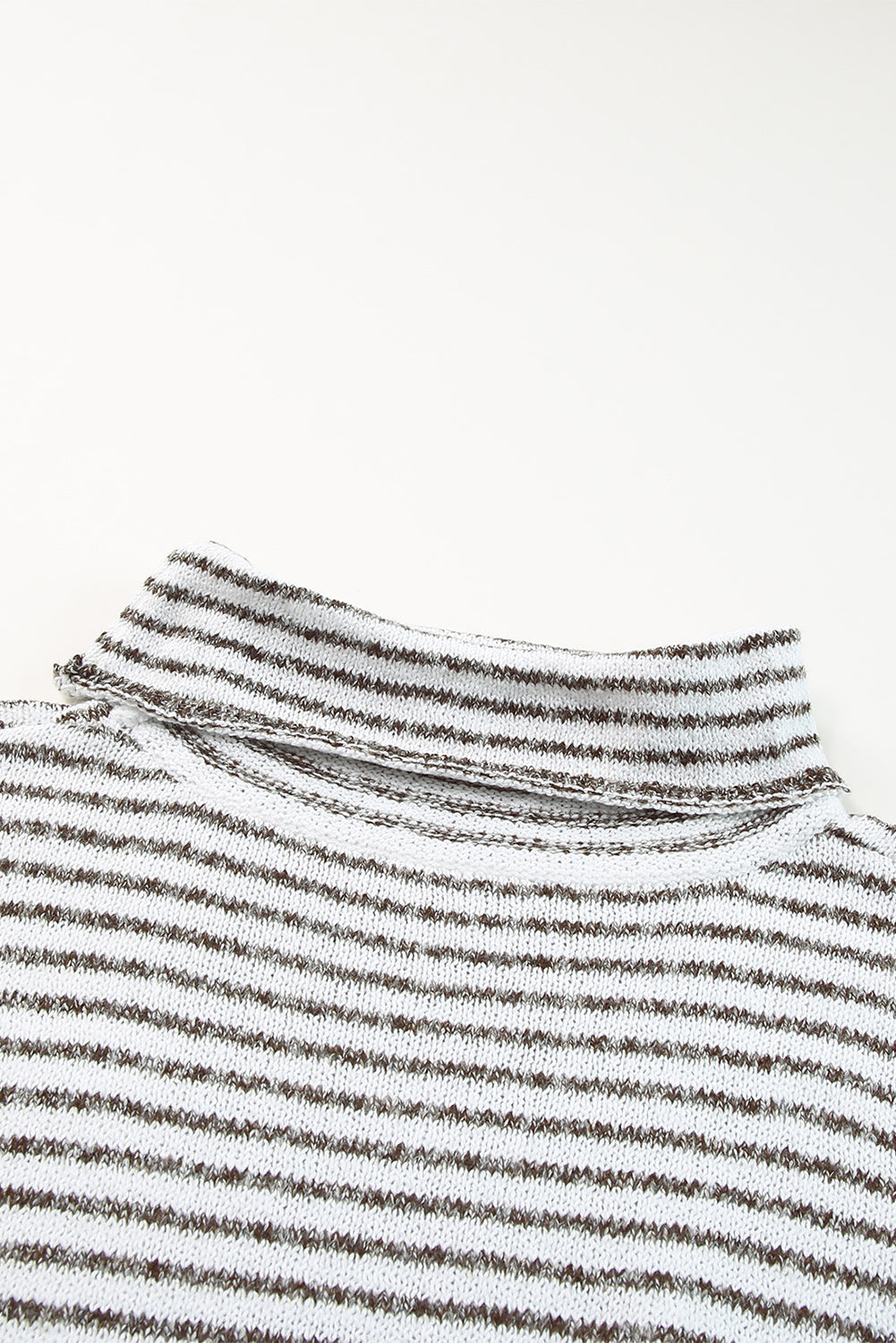 Striped Turtleneck Loose Sweater