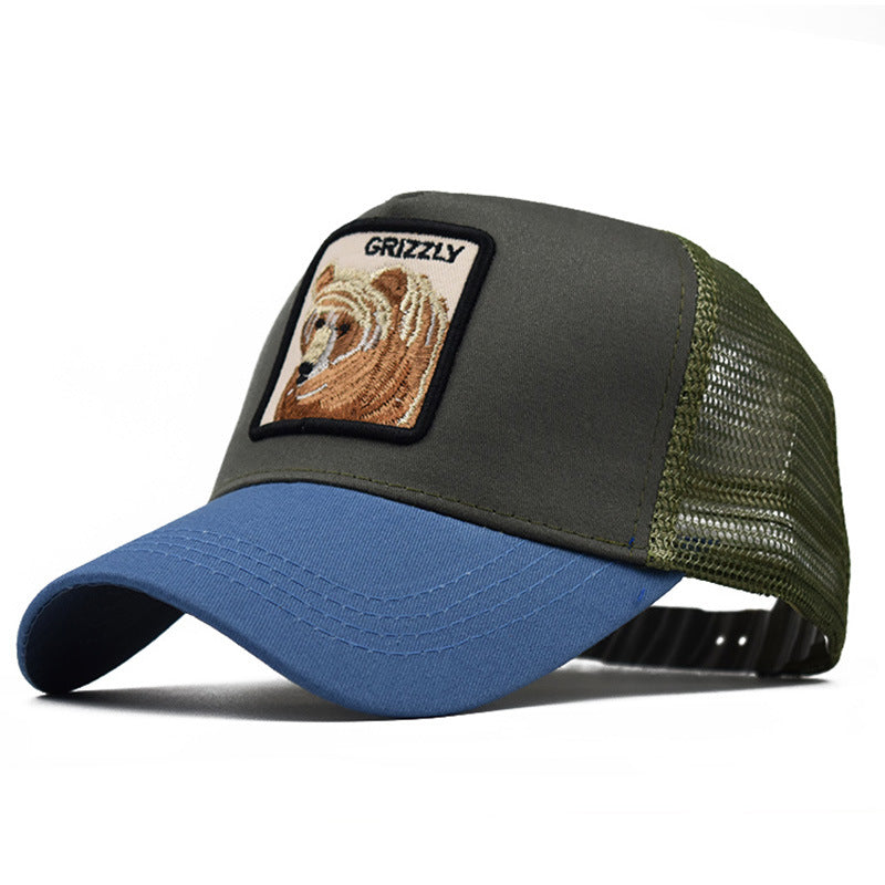 Animal Embroidery Net Baseball Cap