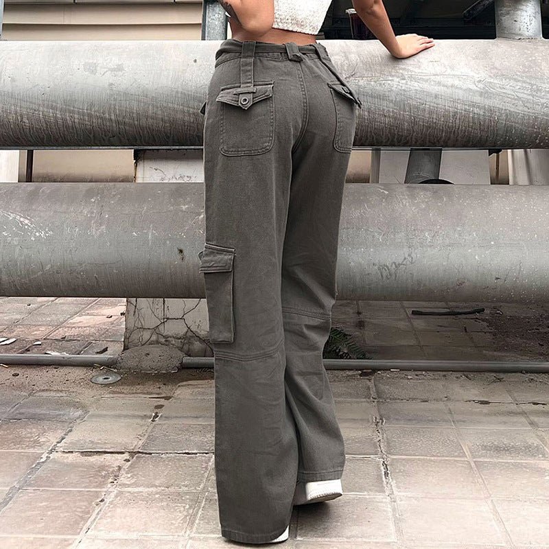 Vintage Multi Pocket Belted Pants