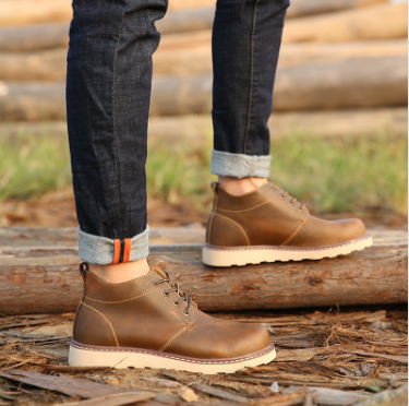 Men's Vintage Leather Ankle Boots