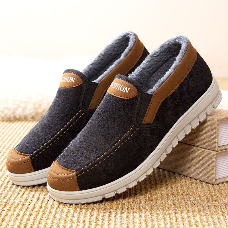 Men's Plush Cotton Shoes