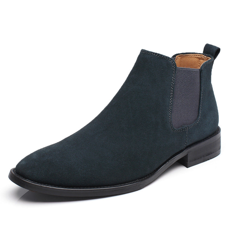 Men's Pointed Toe Suede Frosted Boots