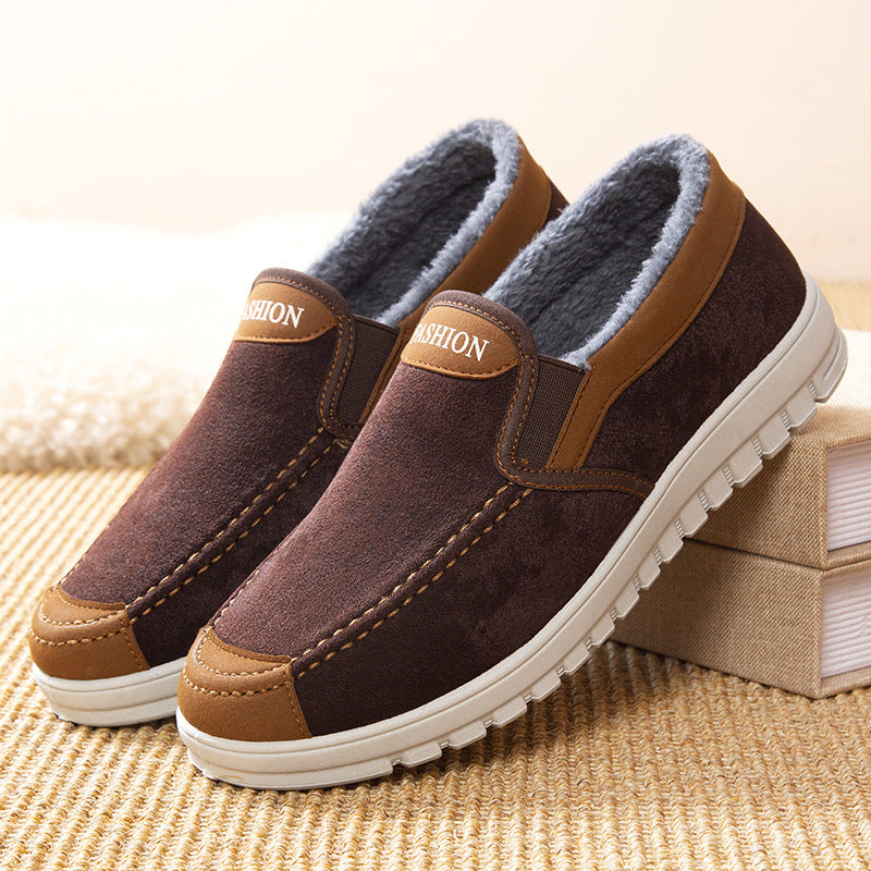 Men's Plush Cotton Shoes