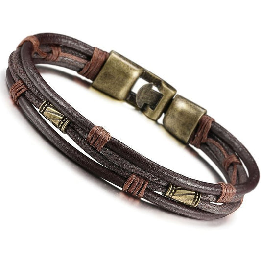 Men's Retro Braided Leather Bracelet