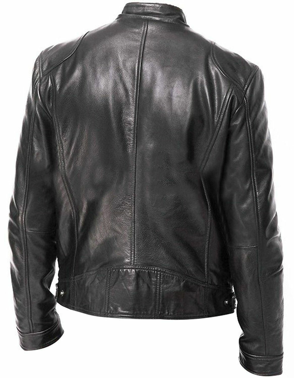 Slim PU Leather Jacket