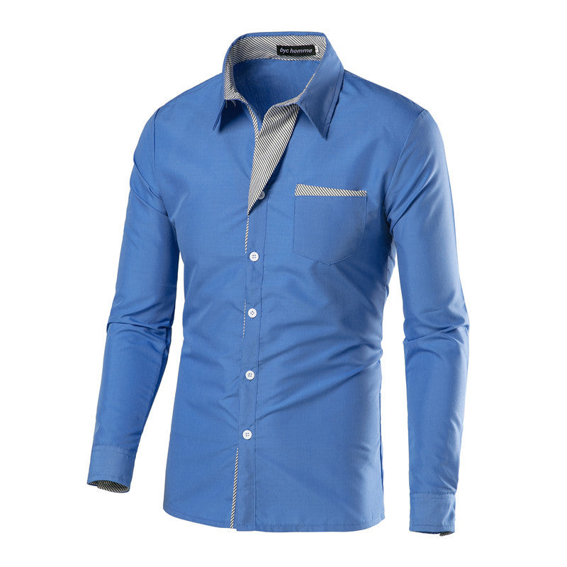 Men's Dress Shirts with Contrast Color Details