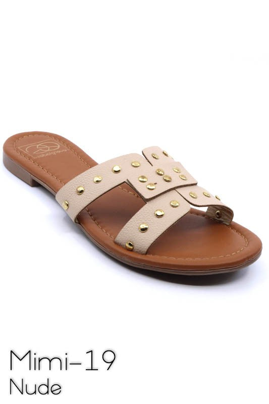 Studded Slide Sandals