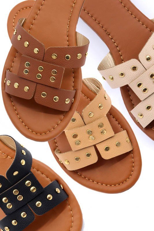 Studded Slide Sandals