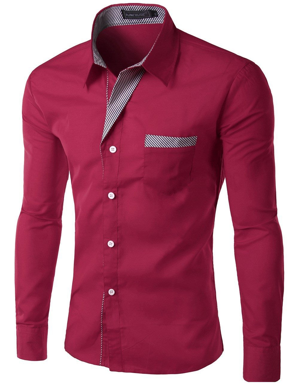 Men's Dress Shirts with Contrast Color Details