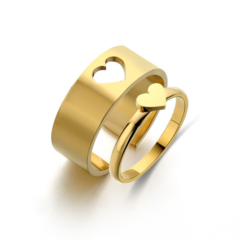 Simple And Versatile Couples Titanium Steel Ring