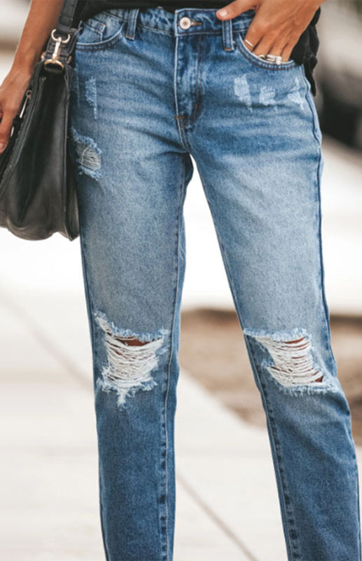 Ankle Length Ripped Jeans