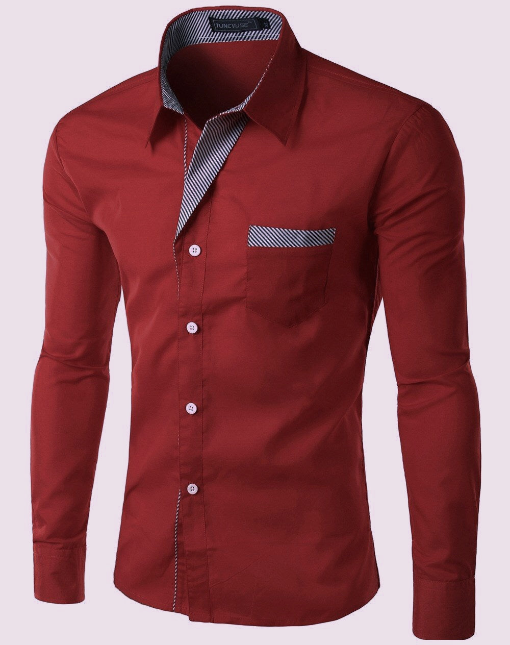 Men's Dress Shirts with Contrast Color Details