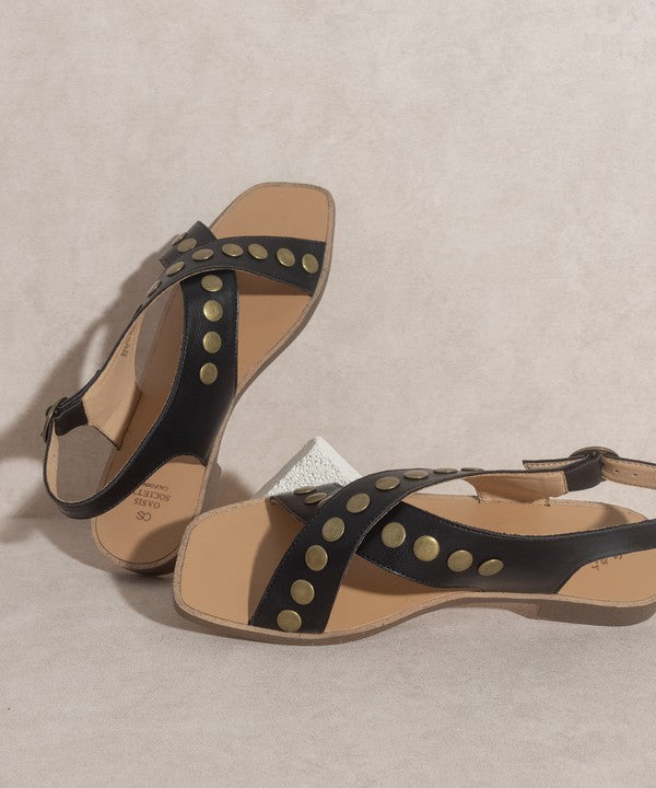 Kylie - Studded Cross Band Sandal