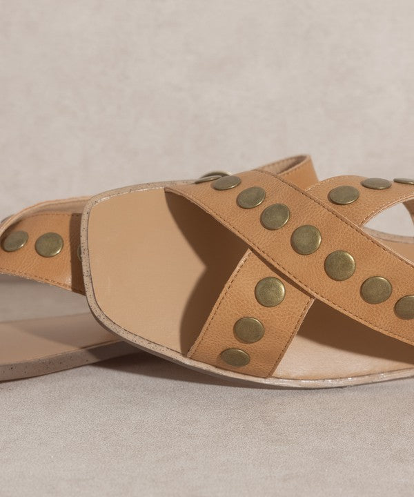 Kylie - Studded Cross Band Sandal