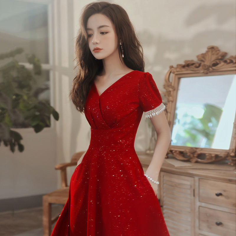 Red Sparkle Cocktail Dress