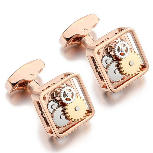 Men's Square Gear Cufflinks