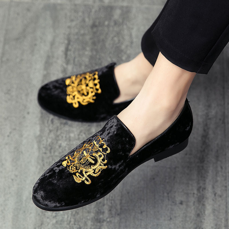 Velvet Embroidered Shoes