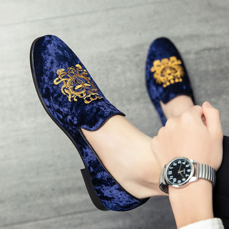 Velvet Embroidered Shoes