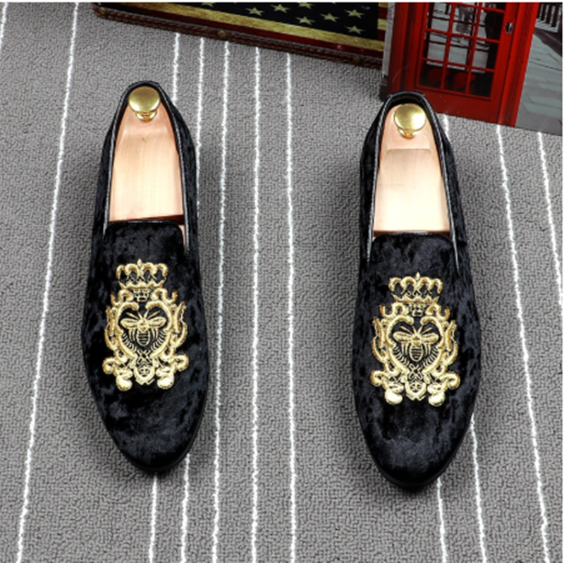 Velvet Embroidered Shoes