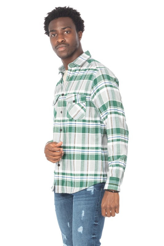 Men's Flannel Shirt Green