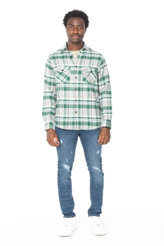 Men's Flannel Shirt Green