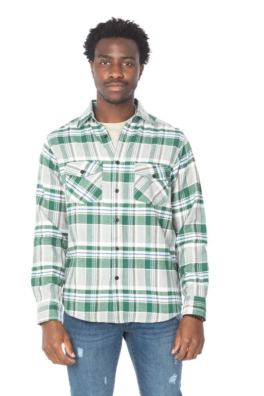 Men's Flannel Shirt Green