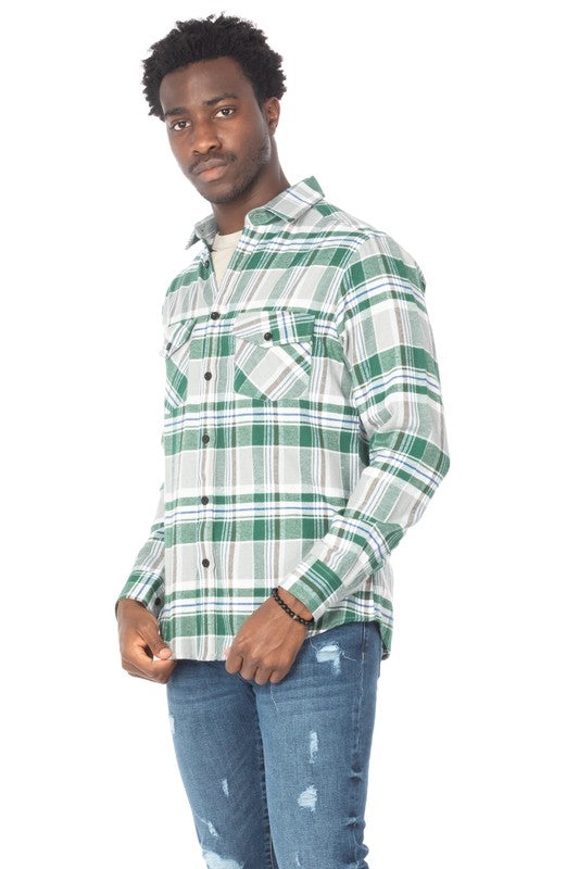 Men's Flannel Shirt Green