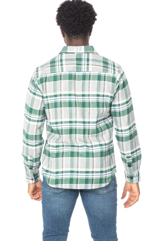 Men's Flannel Shirt Green