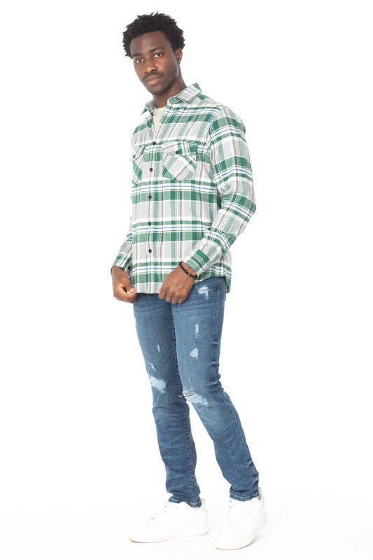 Men's Flannel Shirt Green