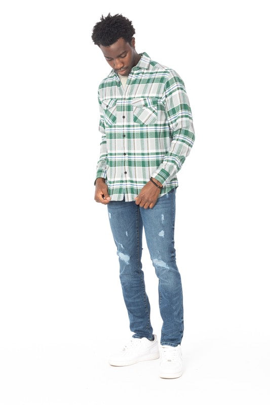 Men's Flannel Shirt Green