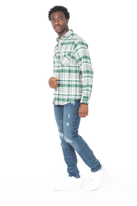 Men's Flannel Shirt Green