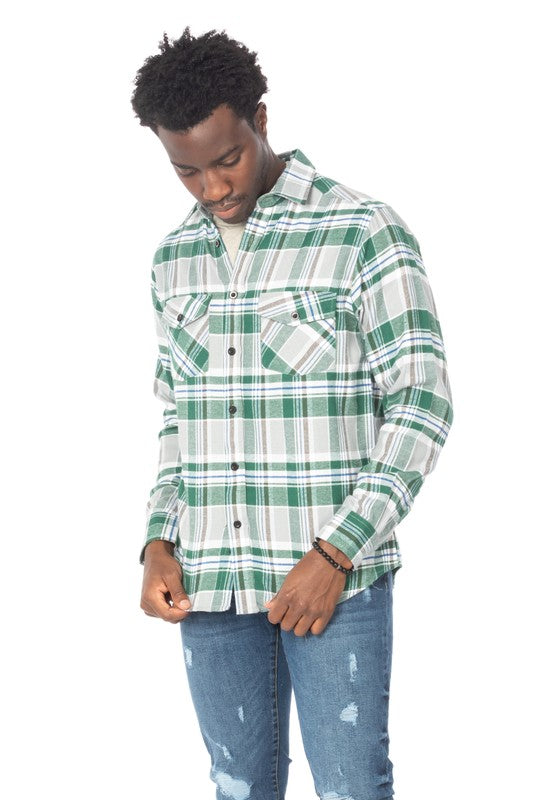 Men's Flannel Shirt Green