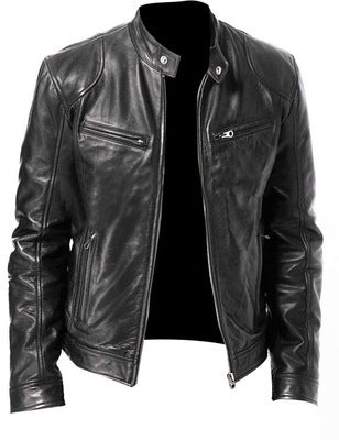 Slim PU Leather Jacket