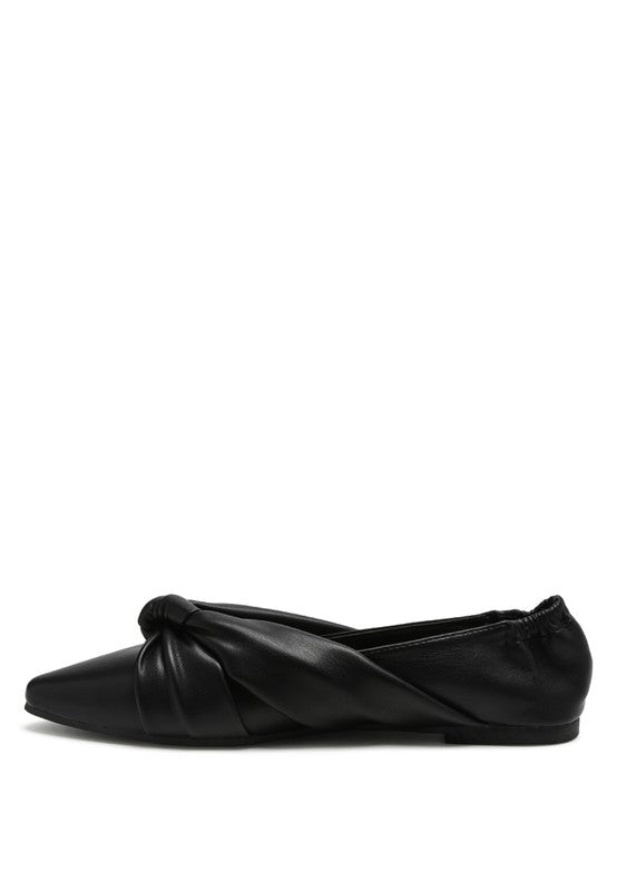 Norma Ballet Flats with Knot Detail