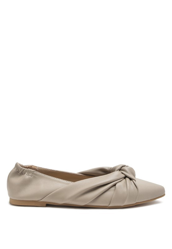 Norma Ballet Flats with Knot Detail