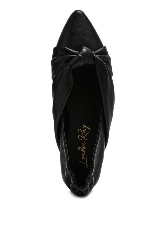 Norma Ballet Flats with Knot Detail