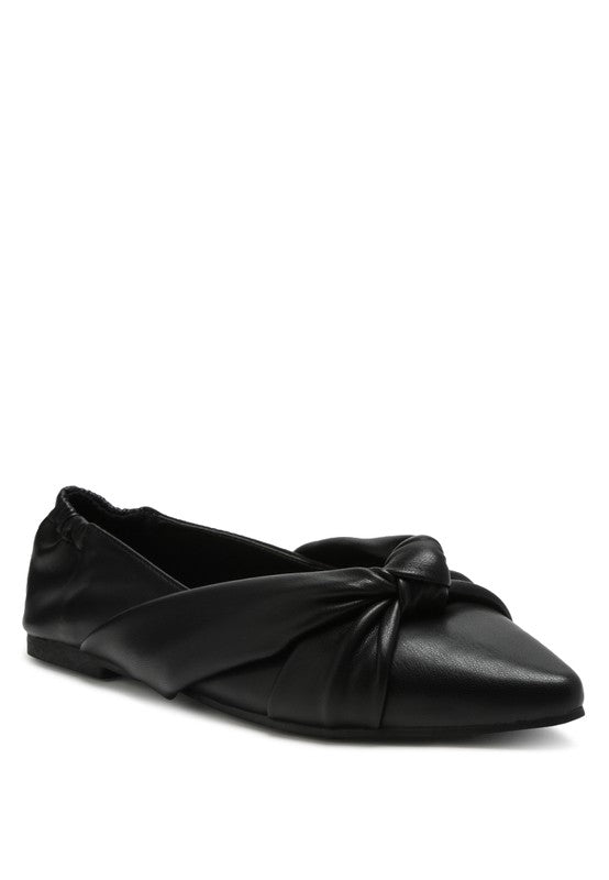 Norma Ballet Flats with Knot Detail